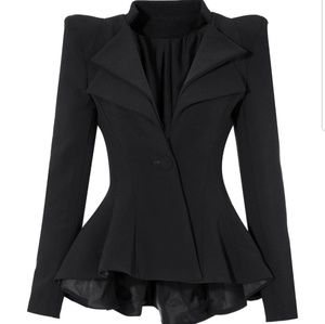 NWOT.....BLACK DOUBLE LAPEL BLAZER
